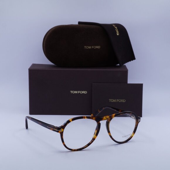 Tom Ford FT5413 052 Aviator Eyeglasses 53mm - Havana - Picture 6 of 8